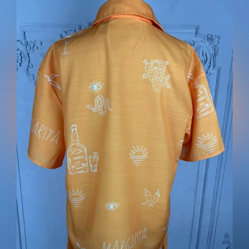 Cabo Ready Orange Shirt and Matching Shorts Set - Picture 10 of 16